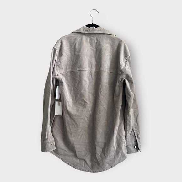 NWT Good American Utility Shacket Jacket Bone Cream Oversized XS (00/0) - Picture 3 of 7